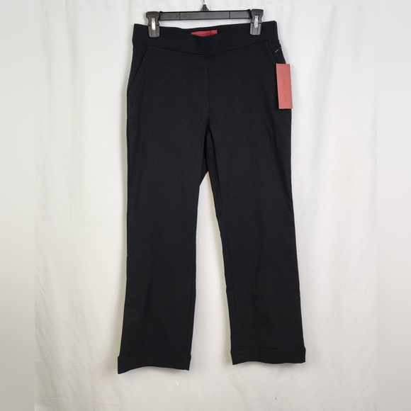 Love Scarlett Black Pull On Straight Leg Pants Size M NWT - Picture 1 of 6